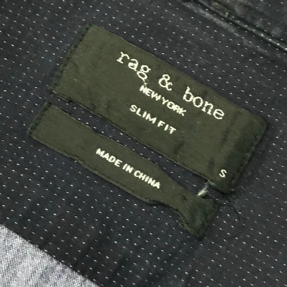 Rag & Bone Dark Denim Double Layered Shirt Sz. S - Picture 3 of 8